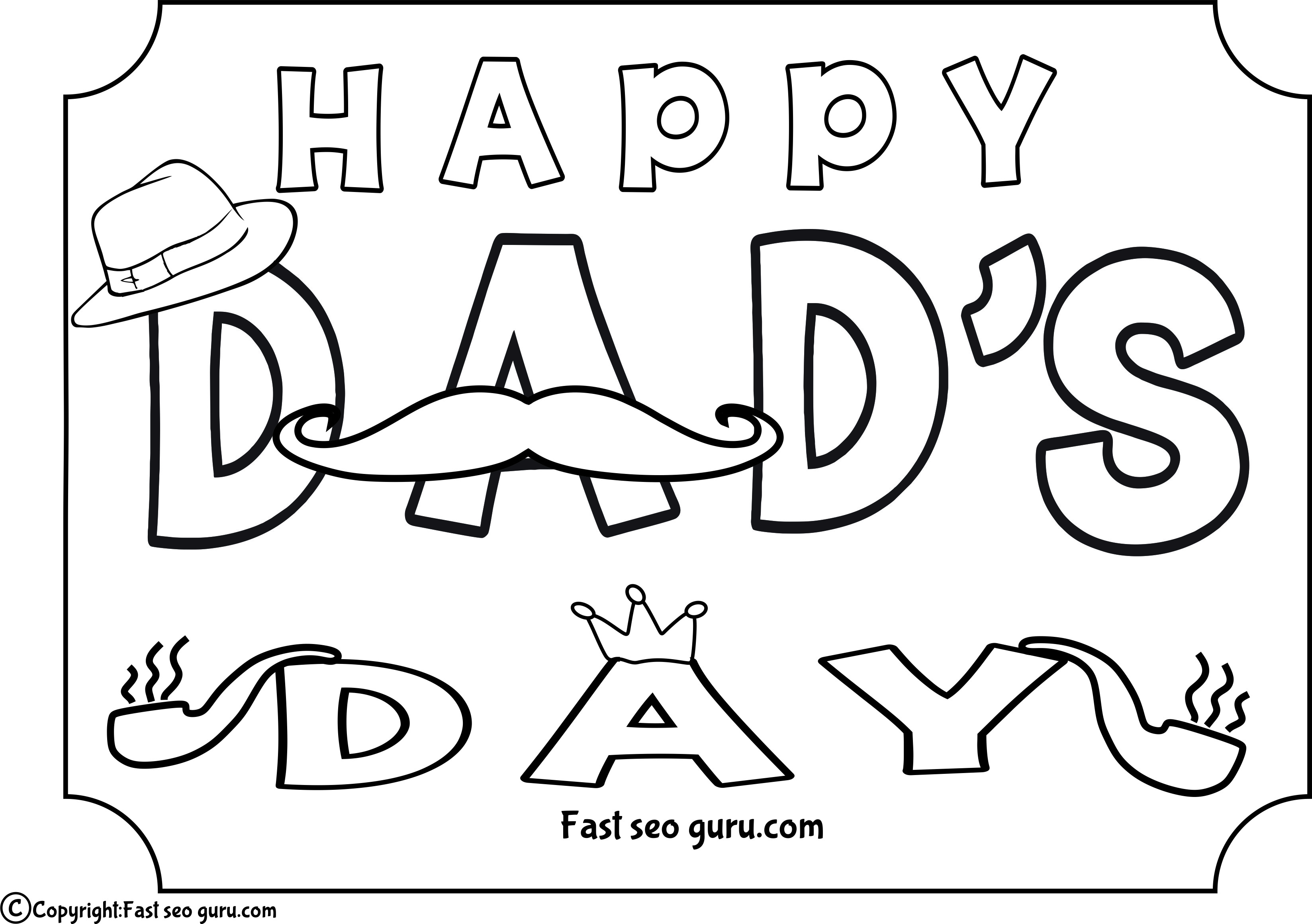 Printable happy dads day coloring pages for kids